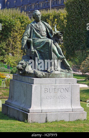 Paris Frankreich, Statue von Buffon, Jardin des Plantes Stockfoto