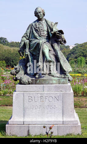 Paris Frankreich, Statue von Buffon, Jardin des Plantes Stockfoto