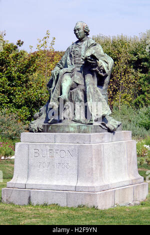 Paris Frankreich, Statue von Buffon, Jardin des Plantes Stockfoto