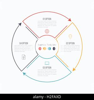 Dünne Linie Infografik element Stock Vektor