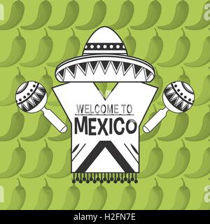 mexikanische Kultur Verwandte Symbole Bild Stock Vektor