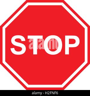 Stop Traffic sign, isolierte Vector Illustration. Stock Vektor