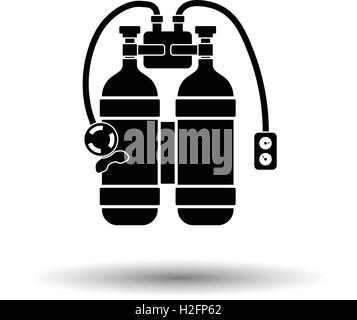 Symbol von Scuba. Weißen Hintergrund mit Schatten Design. Vektor-Illustration. Stock Vektor