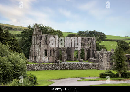 Dundrennan Abbey Ruinen, in der Nähe von Kirkcudbright, Dumfries and Galloway, Schottland, UK gegründet 1142 A ehemaligen Zisterzienserklosters. Stockfoto