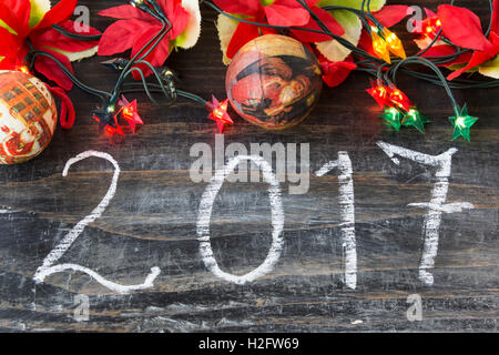 Neujahrs Grußkarte 2017. Stockfoto