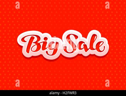 Big Sale Schriftzug. Design für das Weihnachtsgeschäft, banner. Vektor-illustration Stock Vektor