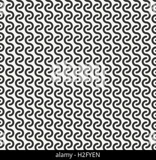 Abstrakte geometrische Musterdesign. Schwarz / weiß Linienstilmuster. Vektor-Illustration-Hintergrund Stock Vektor