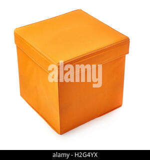 Fuss Hocker Ottoman Pouf über isolierte weißen Hintergrund Stockfoto