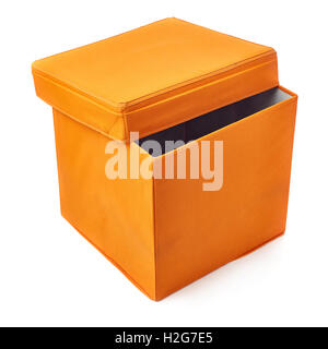 Fuss Hocker Ottoman Pouf über isolierte weißen Hintergrund Stockfoto