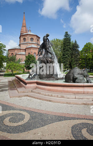 Die Sintflut-Brunnen in Kazimierz Wielki Park in Bydgoszcz, Polen, entworfen von Ferdinand Lepcke (1866 – 1909), errichtet im Jahre 1904, Ch Stockfoto