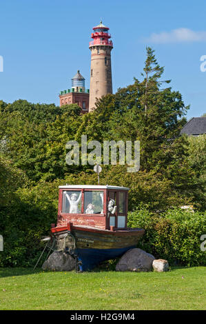 Leuchttürme am Kap (Kap) Arkona auf der Insel Rügen, Mecklenburg-Vorpommern, Deutschland. Stockfoto