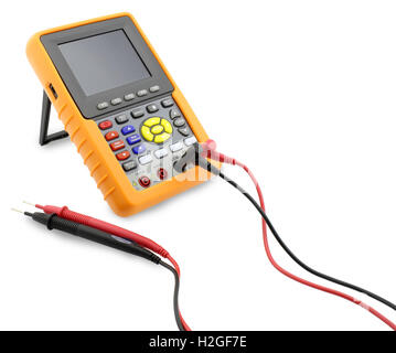 Digital-Multimeter isoliert auf weißem Hintergrund Stockfoto