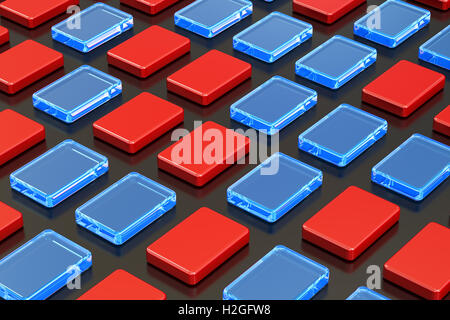 Abstrakte farbige Würfel Hintergrund, 3D rendering Stockfoto