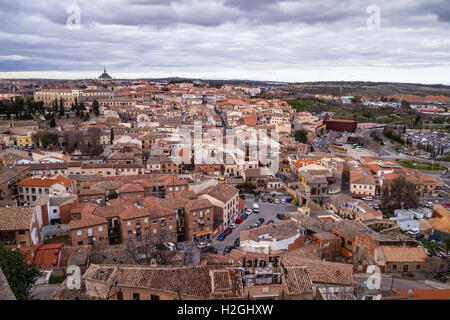 Toledo, Kaiserstadt. Blick von der Wand, Dach des Hauses Stockfoto