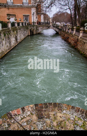 Tajo Flusses, Jardin De La Isla. Palast von Aranjuez, Madrid, Spanien Stockfoto