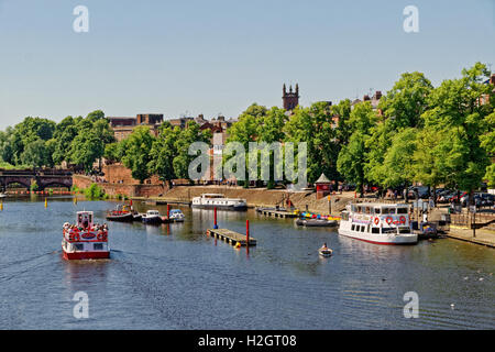 Fluss Dee in Chester, Cheshire, England Kreisstadt. UK Stockfoto