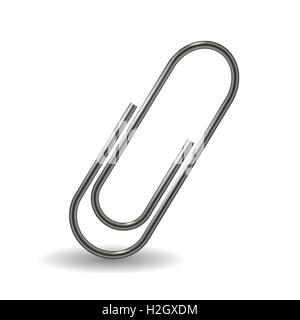 Stahlclip Papier isoliert Stock Vektor