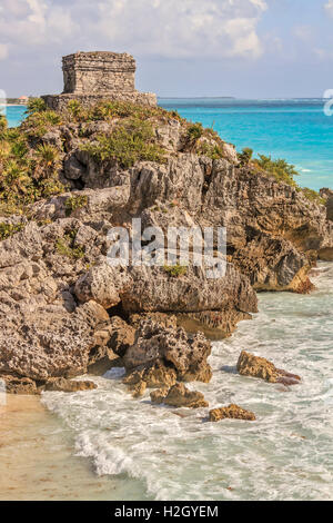 Gott der Winde Tempel Tulum Mexiko Stockfoto