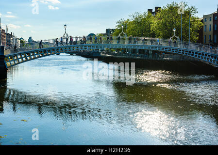 Ha'penny Brücke Dublin Irland Stockfoto