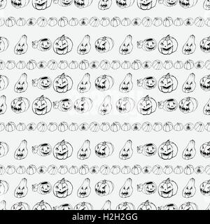 Halloween-Hintergrund mit Kürbissen Stock Vektor