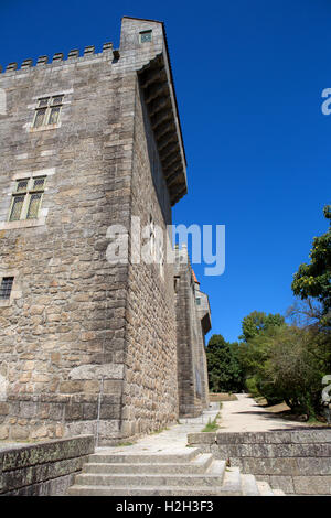 Palast der die Duques Braganca (Unesco Weltkulturerbe), einem mittelalterlichen Palast und Museum in Guimaraes, Portugal. Stockfoto