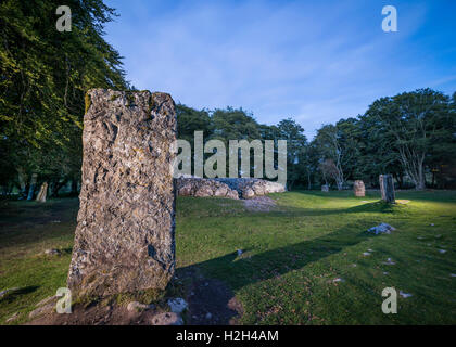 Durchgang Grab auf Schloten Cairns in der Nähe von Inverness, Scotland, UK Stockfoto