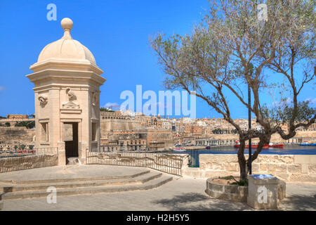 Drei Städte; Gardjola Garten; Il-Gardjola; Turm; Valletta; Stockfoto