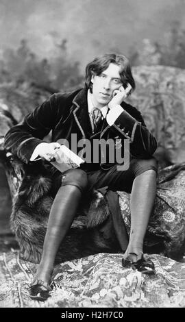 "Oscar Wilde" irischer Dramatiker, Schriftsteller und Dichter Stockfoto