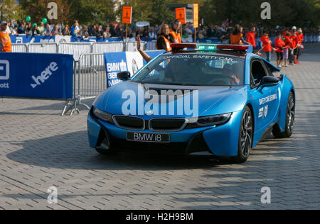 Impressionen: BMW i8 - Berlin-Marathon, 25. September 2016, Berlin. Stockfoto