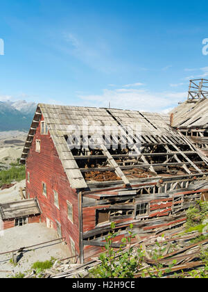 Foto von der verlassenen, historische Kennicott Kupfermine im Wrangell-St. Elias National Park in der Nähe von McCarthy, Alaska. Stockfoto