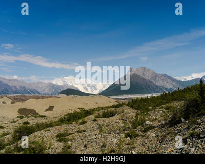 Foto von der Kennicott Gletscher im Wrangell-St. Elias National Park in der Nähe von McCarthy, Alaska. Stockfoto