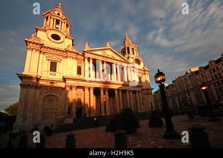St Pauls Cathedral London am Abend Stockfoto