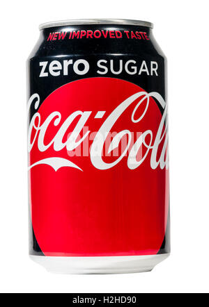 Eine Dose Coca-Cola Zero Zucker. Stockfoto