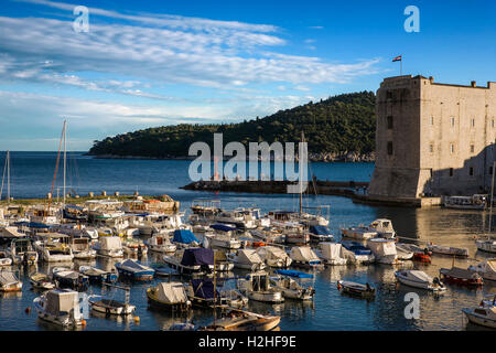 Alten Hafen von Vrata od Ploca (Ploca Tor), Dubrovnik, Kroatien Stockfoto