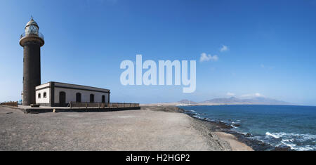 Fuerteventura, Kanarische Inseln, Nordafrika, Spanien: Blick auf die Punta Jandia Leuchtturm, im Jahre 1864 in der südlichsten Spitze der Insel eröffnet Stockfoto