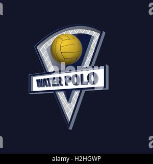 Wasserball-Logo für das Team und den cup Stock Vektor