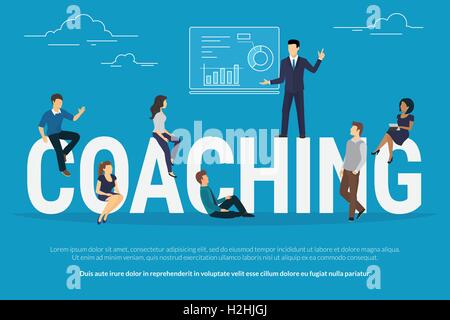 Coaching-Konzept-Abbildung Stock Vektor