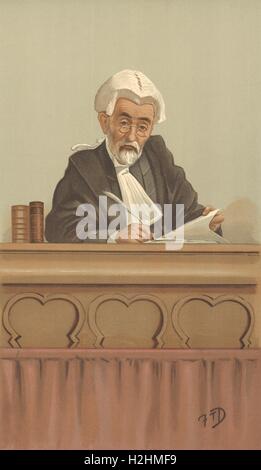 VANITY FAIR SPION CARTOON. Justiz Ridley "Der neue Richter". Richter. Von FTD. 1897 Stockfoto