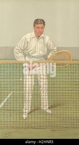 SPION-CARTOON. Hugh Laurence Doherty "Dreimal Champion". Tennis. Wimbledon. 1904 Stockfoto