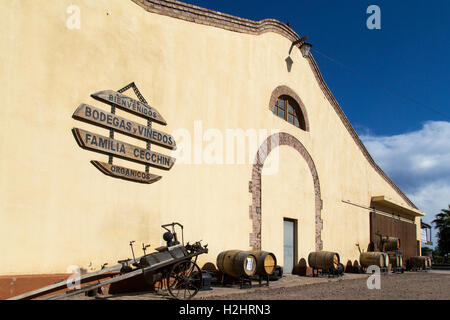 Bodega Familia Cecchin in Mendoza, Argentinien Stockfoto