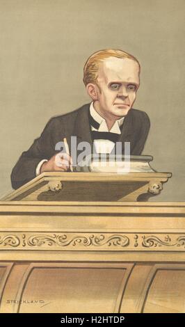 SPION-CARTOON. Ralph Norman Angell Lane "Engel des Friedens". Bradford Nord MP. 1912 Stockfoto