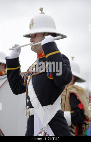 Königliche Marine Band Paraden mit Musik Stockfoto