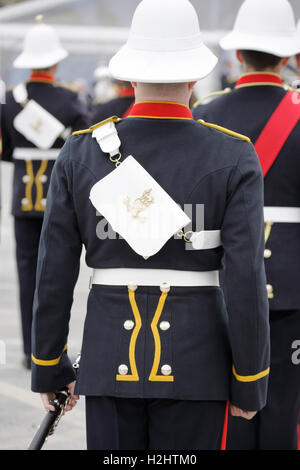 Königliche Marine Band Paraden mit Musik Stockfoto