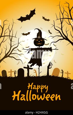 Halloween Zombie Party Poster Stock Vektor