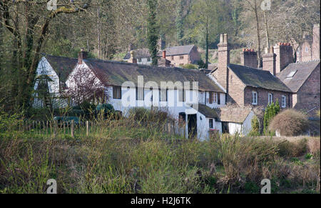 Ironbridge, Telford, Shropshire uk mit alten Häusern Stockfoto