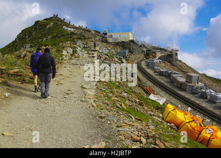 Snowdon Mountain Railway Hafod Eryri im Bau, Stockfoto