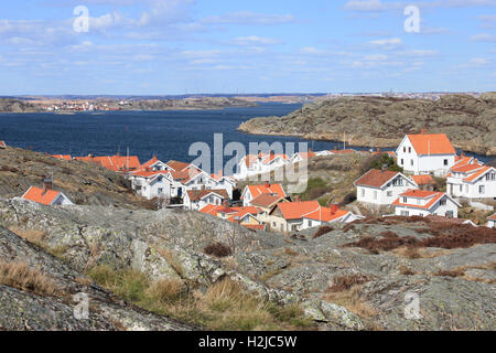 Küstennahen Dorf von Grungsund, Bohuslän, Schweden Stockfoto