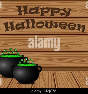 Topf mit Zaubertrank Hexe Stock Vektor