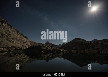 Evolution Lake, John Muir Trail, Sierra Nevada Mountains, Kalifornien, Vereinigte Staaten von Amerika, Nordamerika Stockfoto