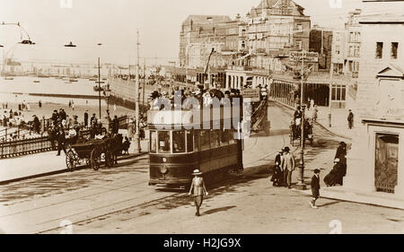 ramsgate Hafen kent mit Straßenbahn 1900 Stockfoto